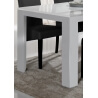 Table de salle à manger design laquée blanche Alba