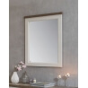 Miroir rectangulaire contemporain coloris truffe/porcelaine Celesta