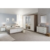 Miroir rectangulaire contemporain coloris truffe/porcelaine Celesta