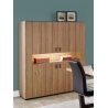Vaisselier/argentier contemporain portes pleines coloris chêne Kador