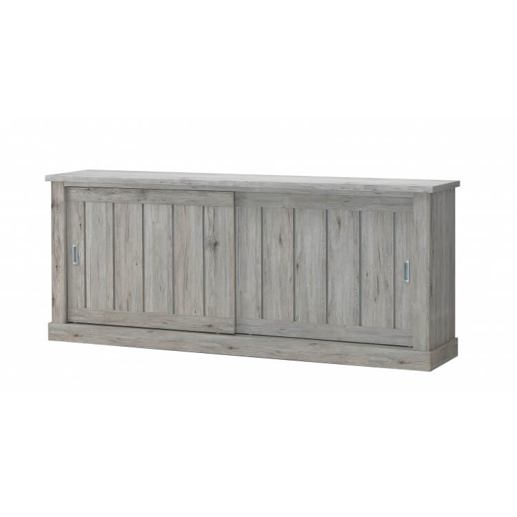 Buffet/bahut contemporain portes coulissantes coloris chêne rustique Avril