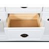 Meuble de rangement contemporain Florice 4 tiroirs en pin massif blanc Florice