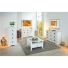 Meuble de rangement contemporain Florice 4 tiroirs en pin massif blanc Florice