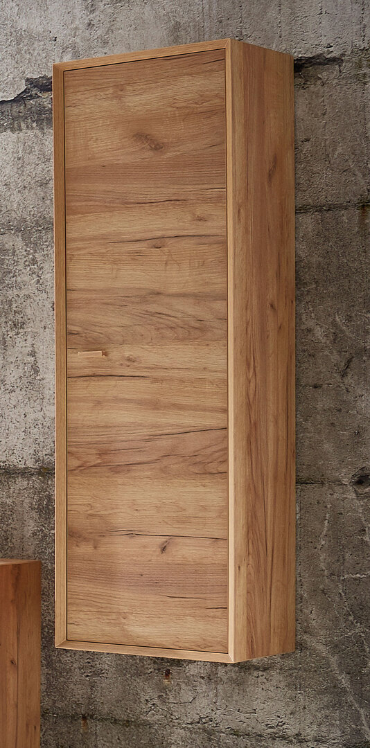 Armoire Murale Contemporaine En Bois Massif Coloris Chene Tamarin
