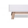 Buffet/bahut contemporain coloris blanc/chêne clair Sloane