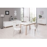 Buffet/bahut contemporain coloris blanc/chêne clair Sloane