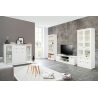 Meuble TV contemporain coloris blanc Natural