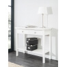 Console rectangulaire contemporaine coloris blanc Natural