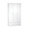 Armoire contemporaine 3 portes/3 tiroirs coloris blanc Natural