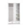 Armoire contemporaine 3 portes/3 tiroirs coloris blanc Natural