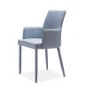 Chaise de salle à manger design en tissu bleu (lot de 4) Mistral