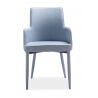Chaise de salle à manger design en tissu bleu (lot de 4) Mistral