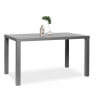 Table de salle à manger rectangulaire design 140 cm coloris gris Clarence