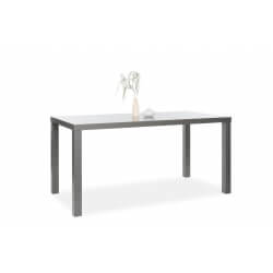 Table de salle à manger rectangulaire design 160 cm coloris Clarence Ensemble Table Basse + Meuble TV Gris