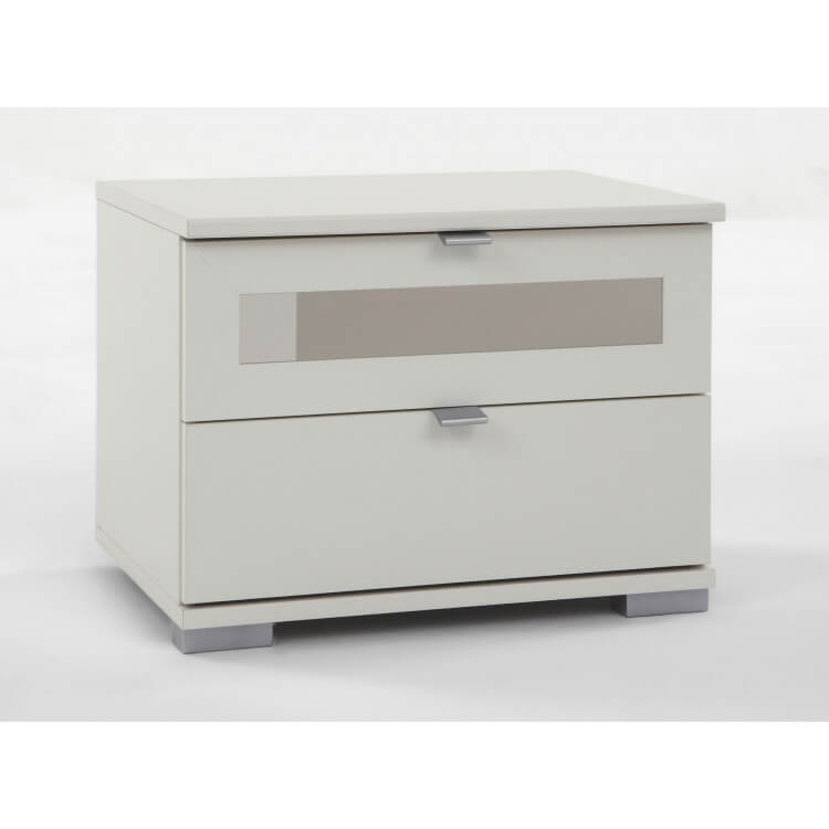 Chevet adulte design coloris blanc Raphaela
