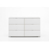 Commode design 6 tiroirs coloris blanc Raphaela