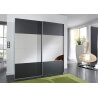 Armoire adulte moderne anthracite/aluminium Blake