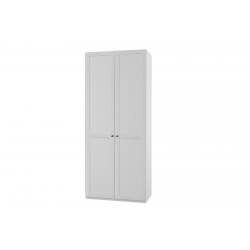 Armoire contemporaine 2 portes coloris blanc alpin Amerand