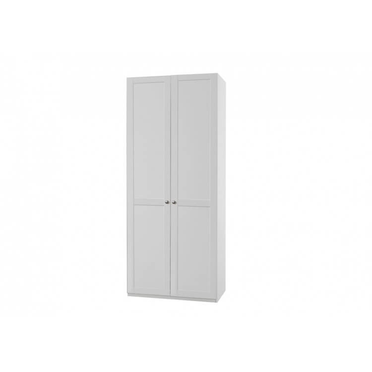 Armoire contemporaine 2 portes coloris blanc alpin Amerand