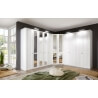 Armoire contemporaine 2 portes coloris blanc alpin Amerand