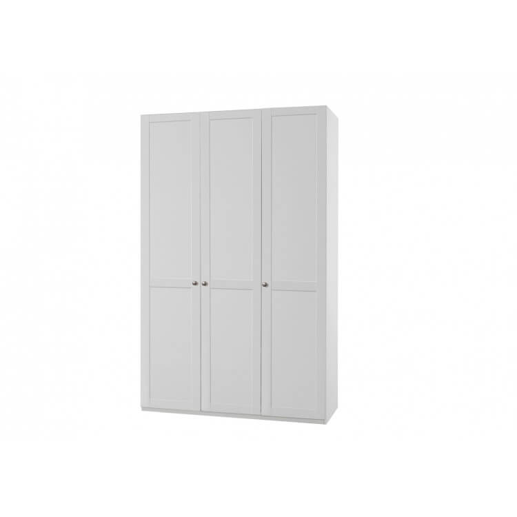 Armoire contemporaine 3 portes coloris blanc alpin Amerand