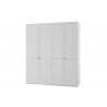 Armoire contemporaine 4 portes coloris blanc alpin Amerand