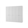 Armoire contemporaine 5 portes coloris blanc alpin Amerand