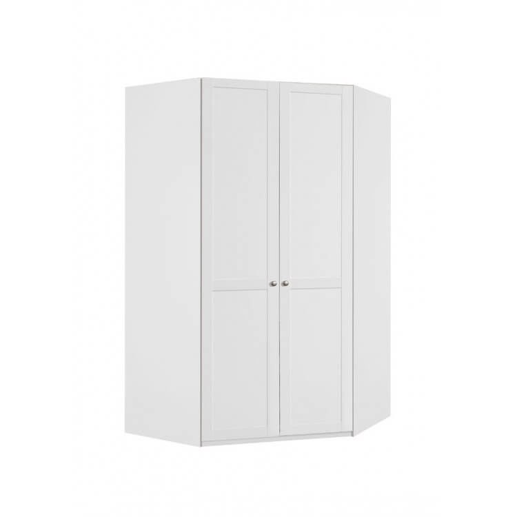 Armoire d'angle contemporaine coloris blanc alpin Amerand