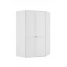 Armoire d'angle contemporaine coloris blanc alpin Amerand