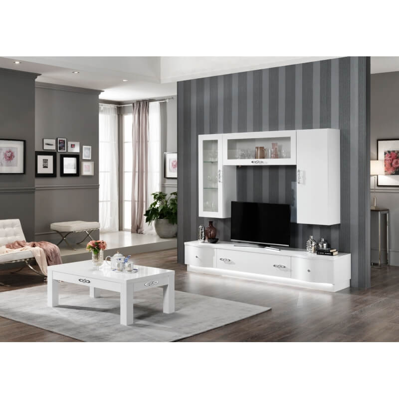 Meuble de rangement suspendu design laqué blanc Horus II Matelpro