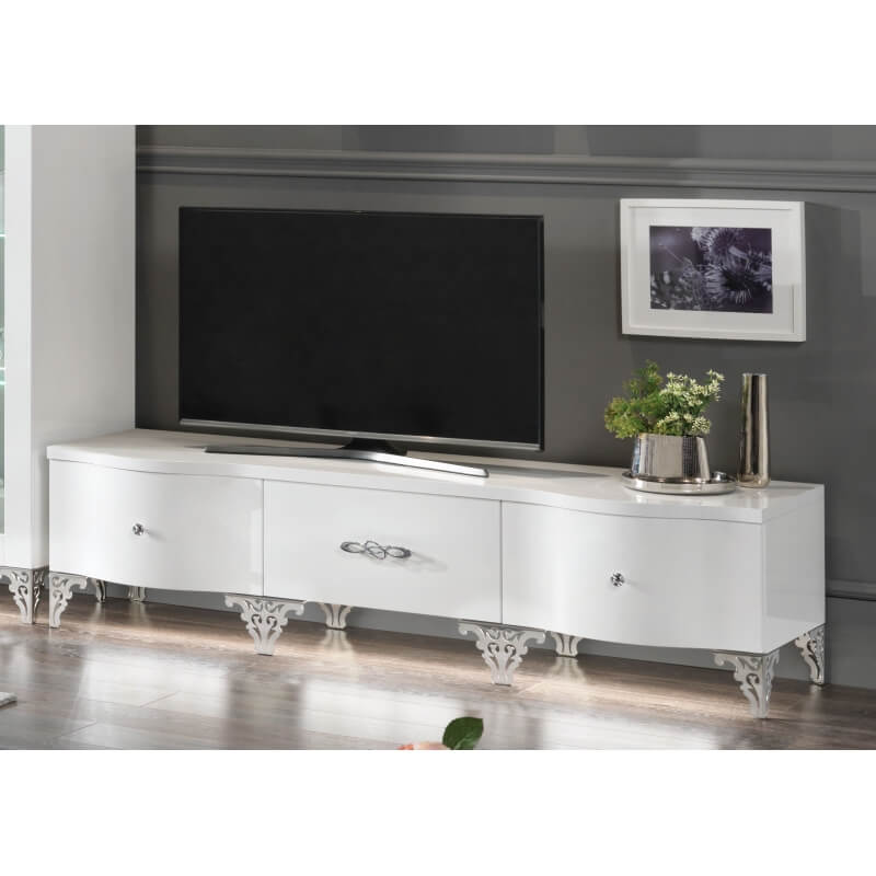 meuble tele blanc 180 cm