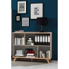 Bibliothèque contemporaine coloris chêne/gris mat Sarah