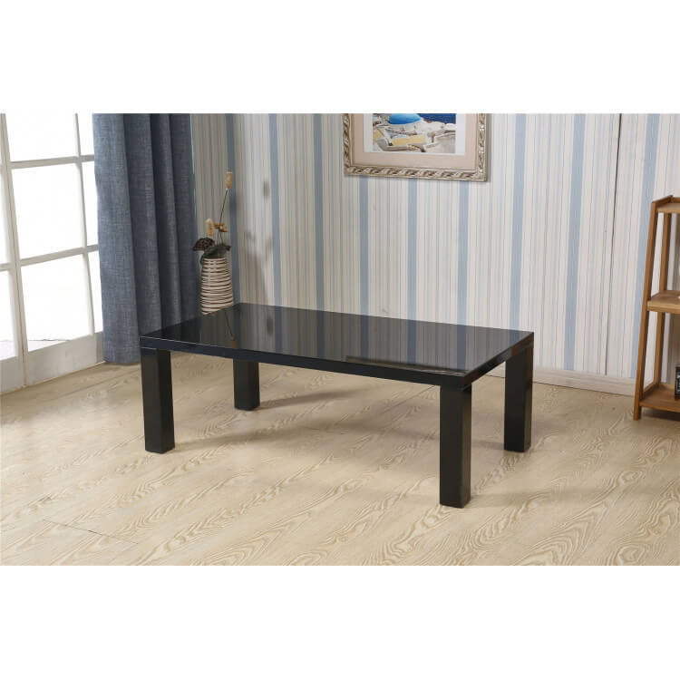 Table basse rectangulaire design laquée noire Naomie II