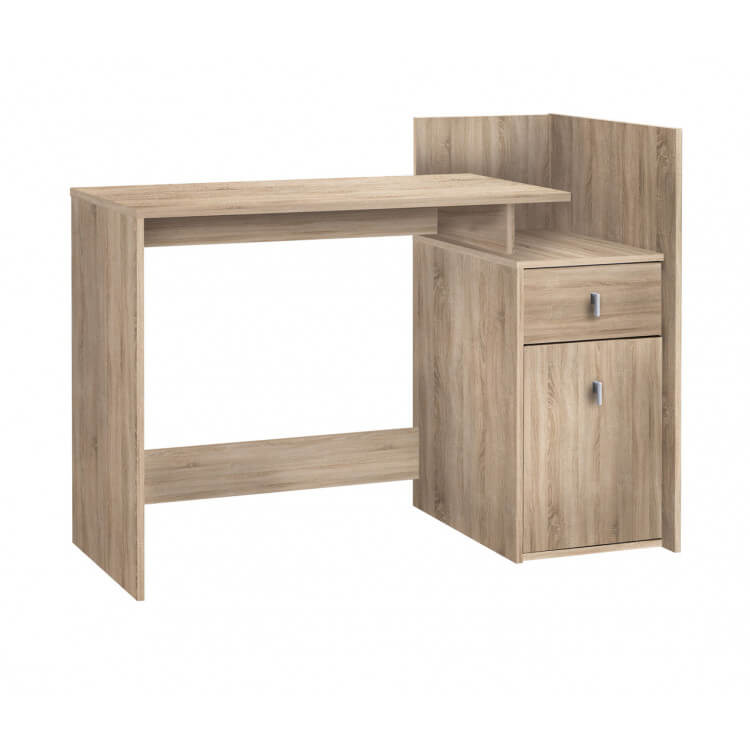Bureau contemporain coloris chêne brossé Mulane