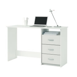 Bureau contemporain coloris blanc Sofiane