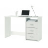 Bureau contemporain coloris blanc Sofiane