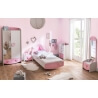 Bureau enfant contemporain coloris blanc/rose Cecilia