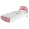 Lit enfant contemporain coloris blanc/rose Cecilia