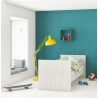 Lit bébé évolutif contemporain coloris pin andersen/blanc Eliot