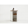 Meuble de rangement contemporain 2 portes coloris blanc/chêne Candice