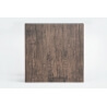 Table d'appoint design métal & bois coloris chêne foncé/noir Suzon