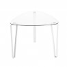Table d'appoint design métal & verre coloris blanc Artemis