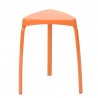 Tabouret de cuisine design coloris orange (lot de 6) Sandra