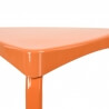 Tabouret de cuisine design coloris orange (lot de 6) Sandra