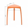 Tabouret de cuisine design coloris orange (lot de 6) Sandra