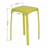 Tabouret de cuisine design coloris vert (lot de 6) Emma