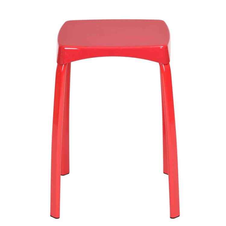 Tabouret de cuisine design coloris rouge (lot de 6) Emma