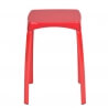 Tabouret de cuisine design coloris rouge (lot de 6) Emma