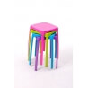Tabouret de cuisine design coloris rouge (lot de 6) Emma