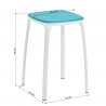 Tabouret de cuisine design coloris bleu (lot de 6) Maxime